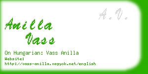 anilla vass business card